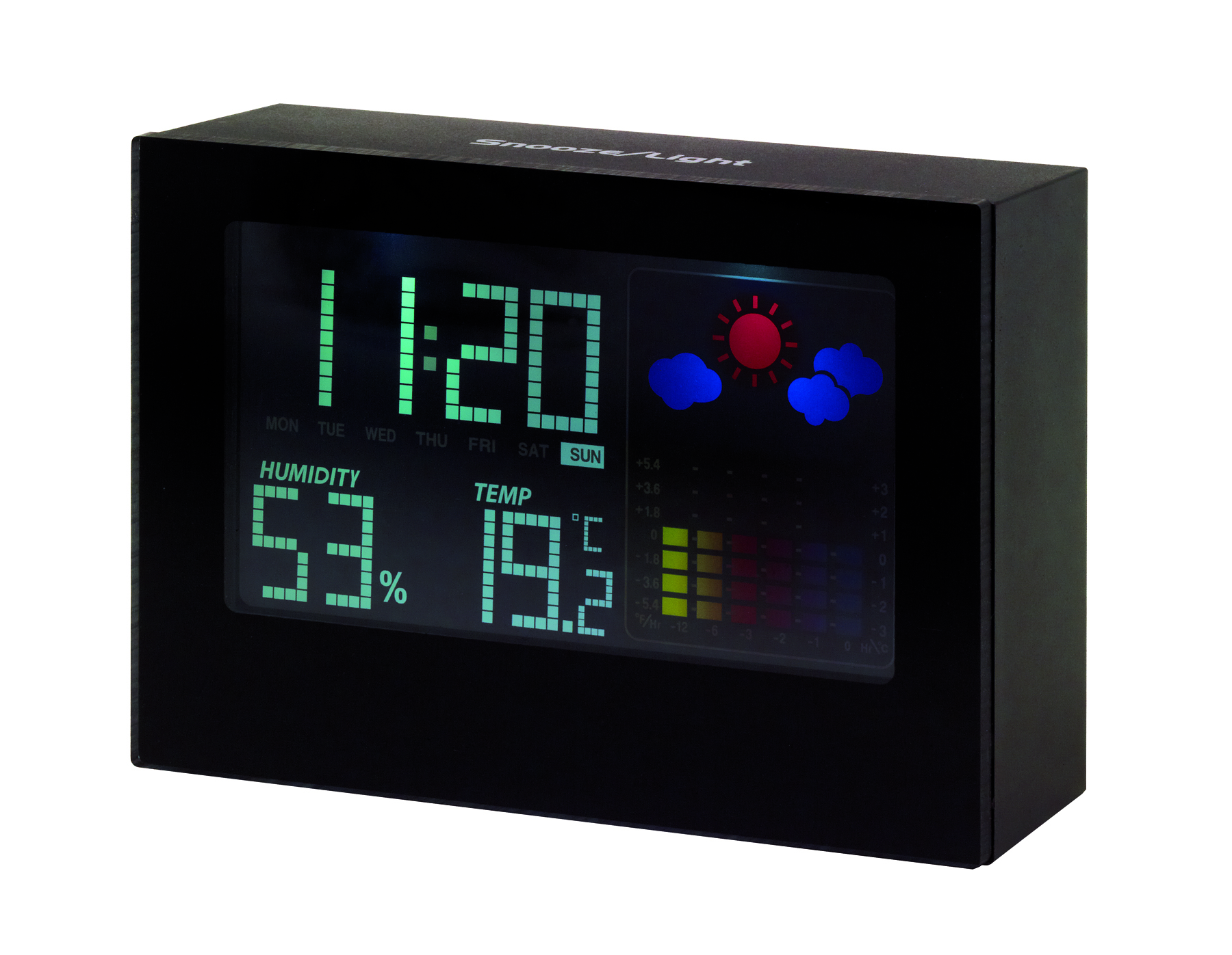 Wetterstation "Color" m. farbigem Disp.