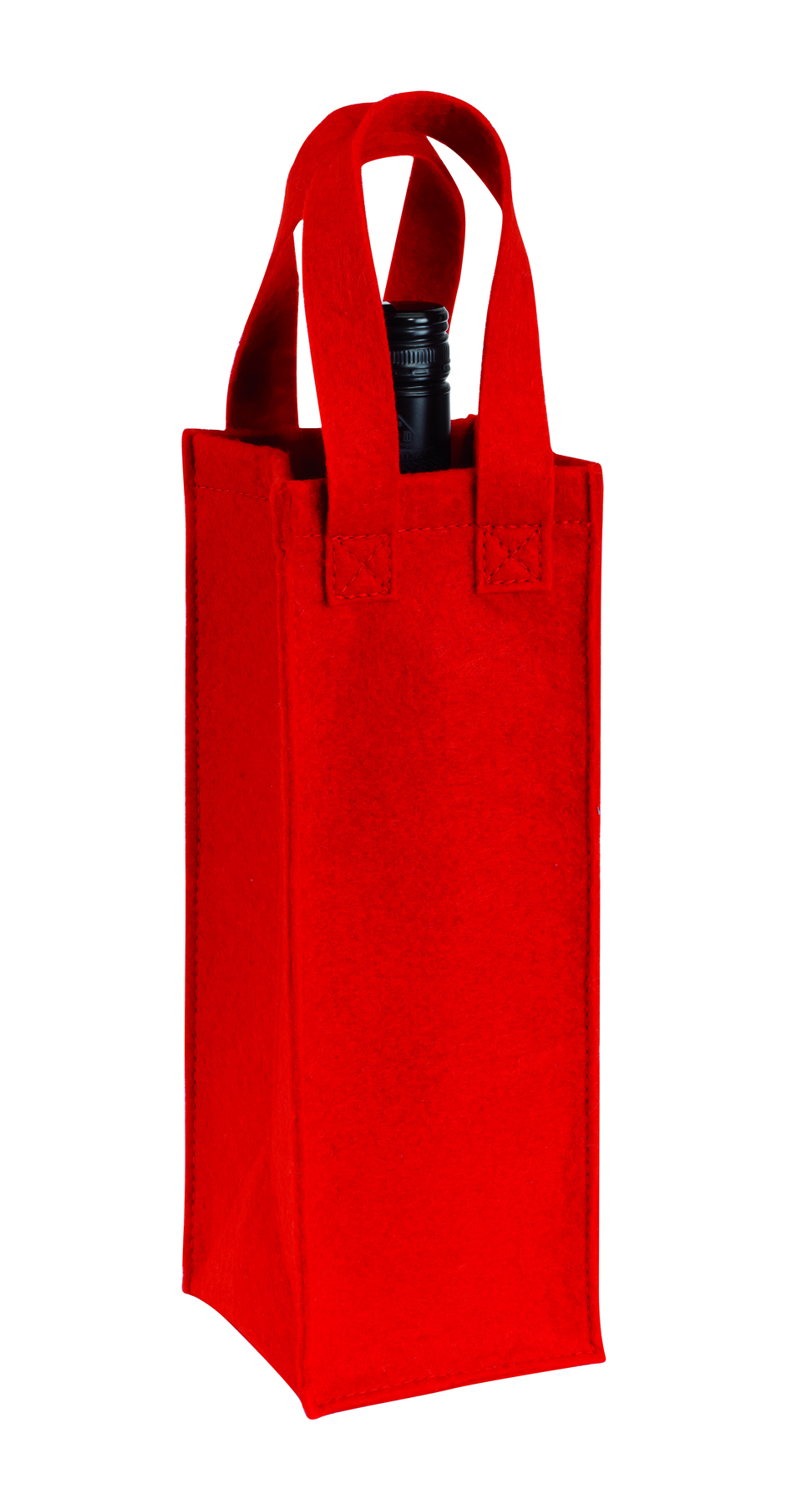 Flaschentasche "Cabernet", Filz, grau