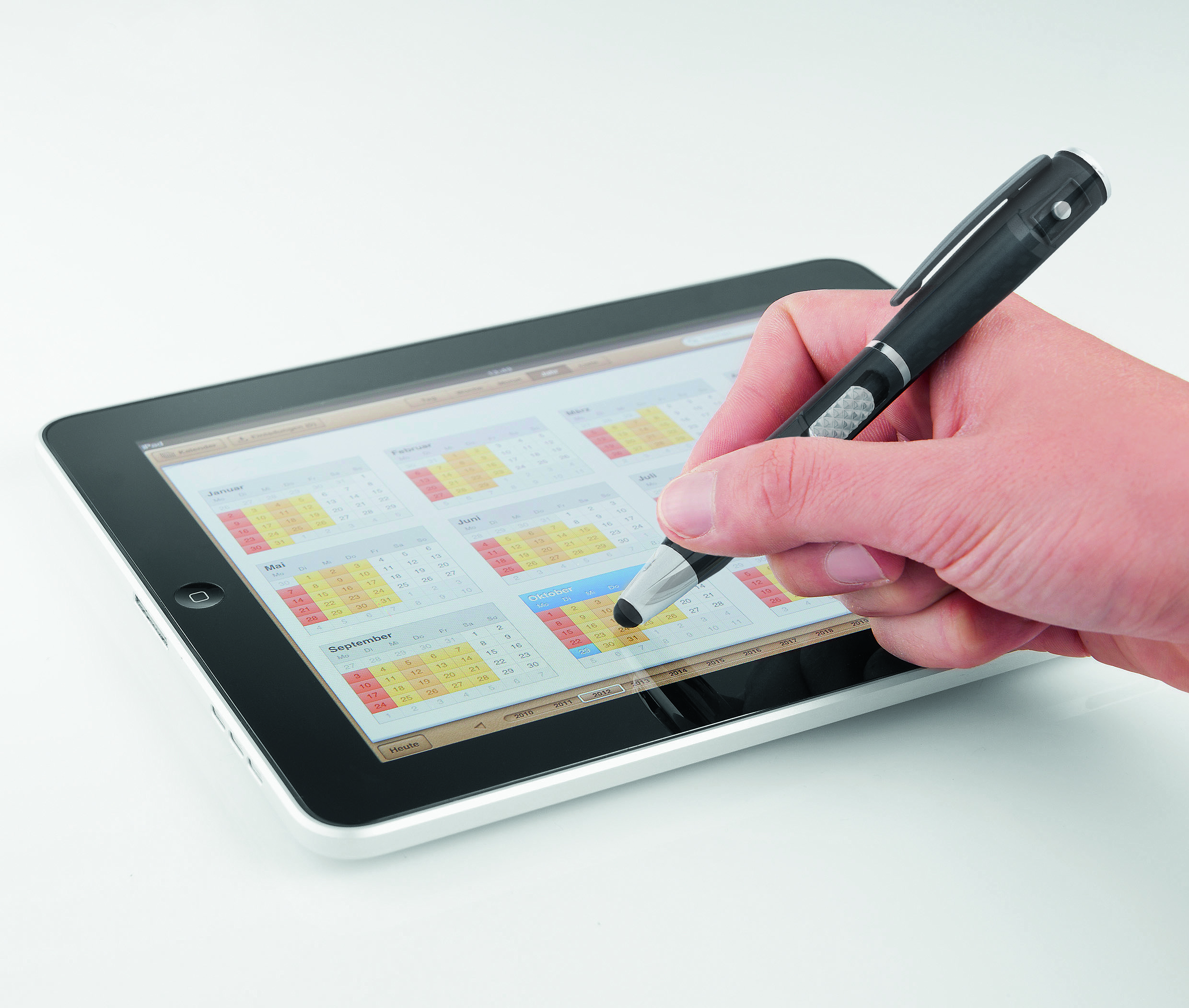 Metmaxx® LED-Kugelschreiber "Write&LED" schwarz mit TouchPen