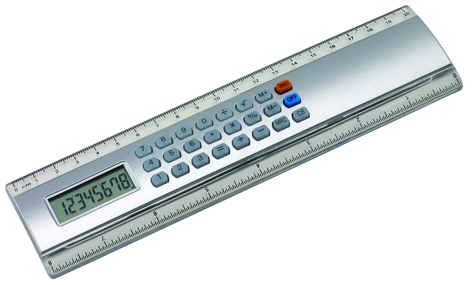 Rechner-Lineal "Calculine", 20cm, silber
