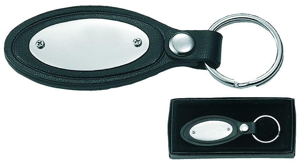 Metmaxx® Schlüsselanhänger "OvalImage" silber/schwarz