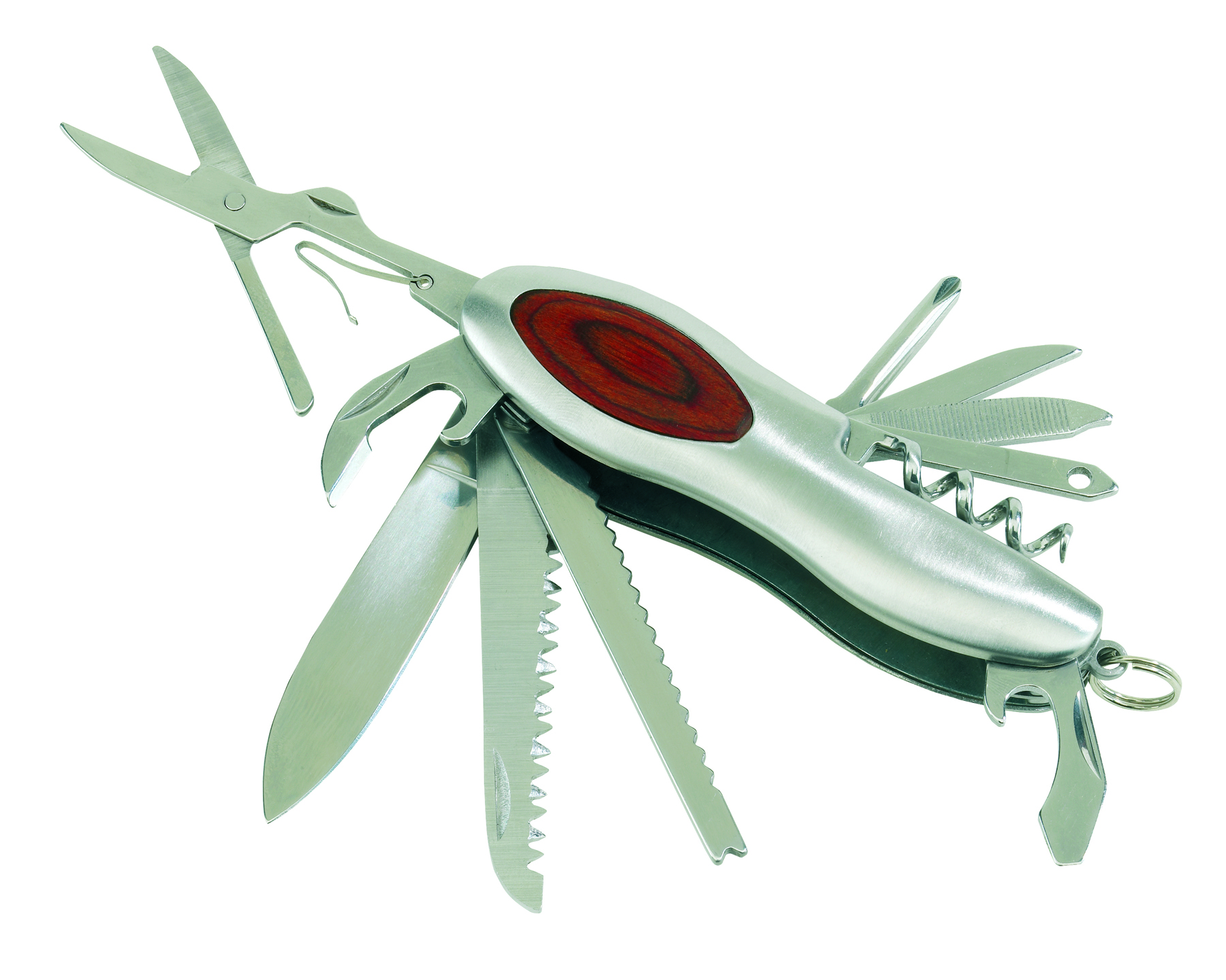 11-tlg. Taschenmesser "Wood"