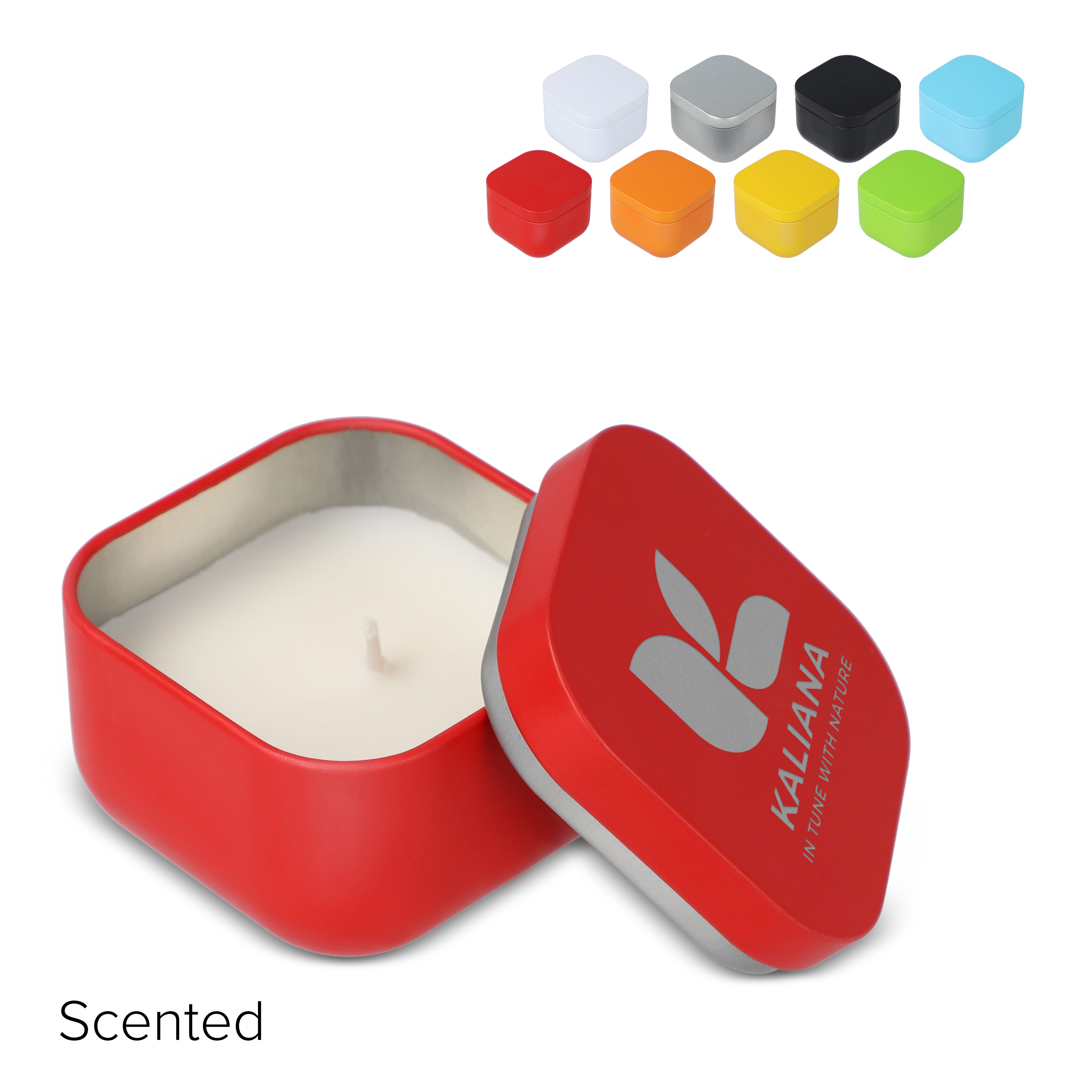 Square Scented Candle recycled tin