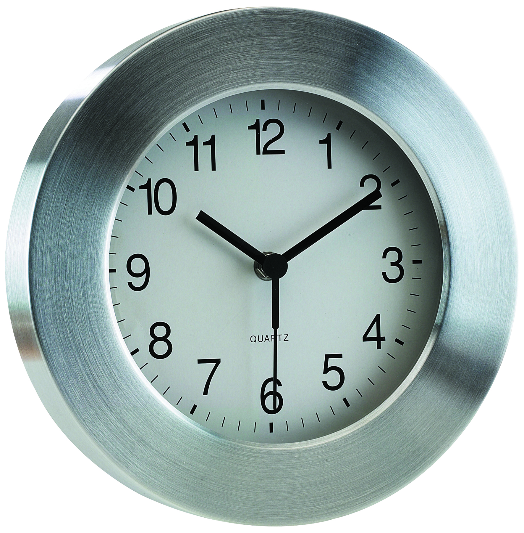 Aluminium Wanduhr,"Venus" rund, silber