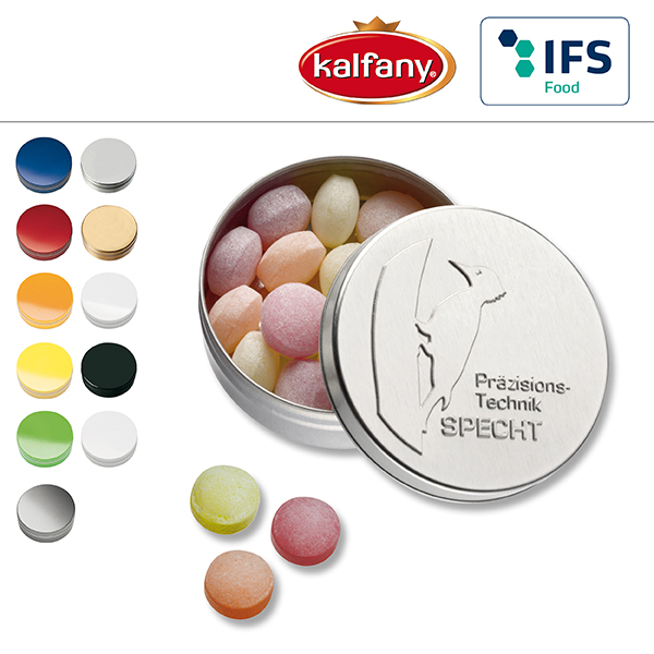 XS-Präge-Taschendose mit Pulmoll Classic Hustenbonbons