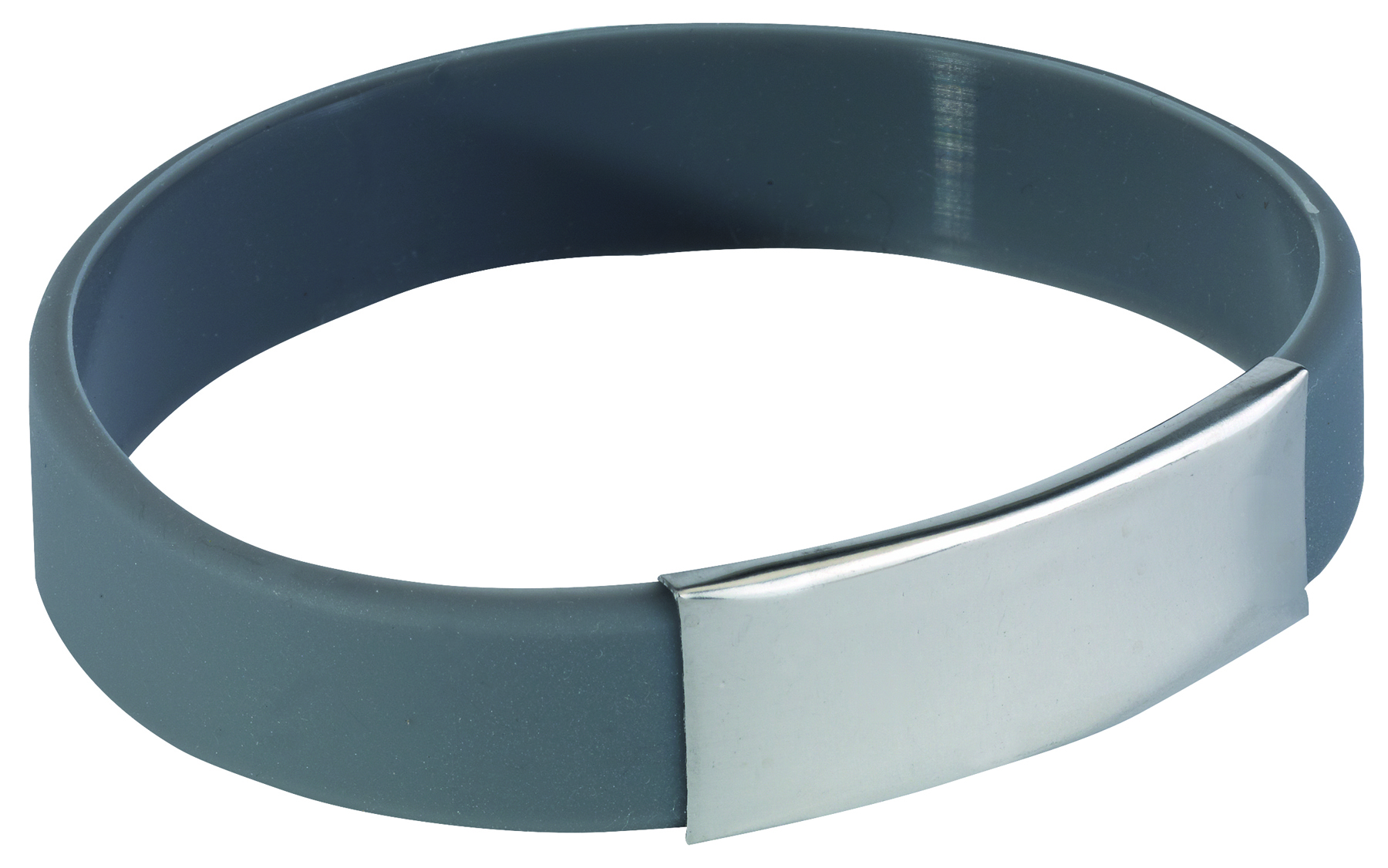 Silikon Armband "Strong", grau