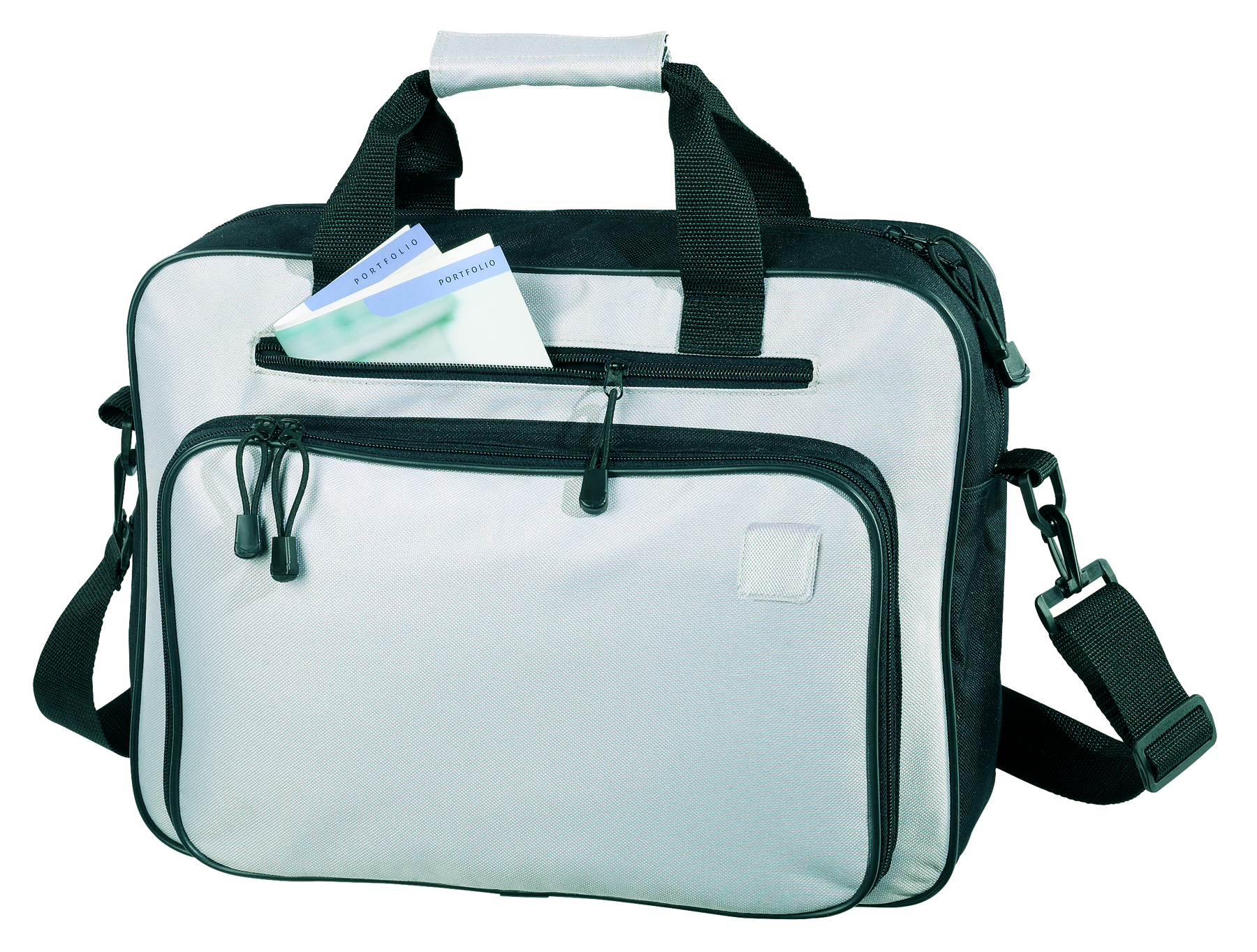 Collegetasche "Viva" 600 D, grau/schwarz