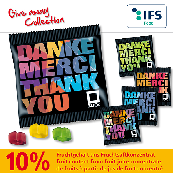Fruchtgummi-Collection 20 g mit individueller Vektorgrafik