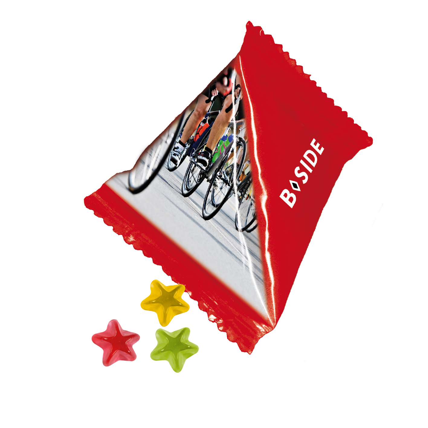 Fruchtgummi Tetraeder, "Smiley"