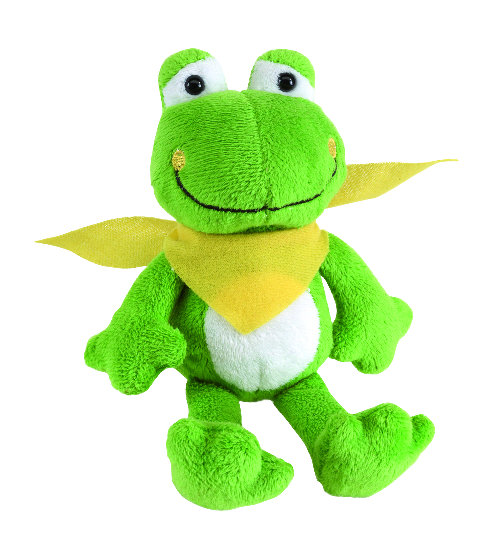 Plüsch-Frosch "Bernd" mit gelben Tuch
