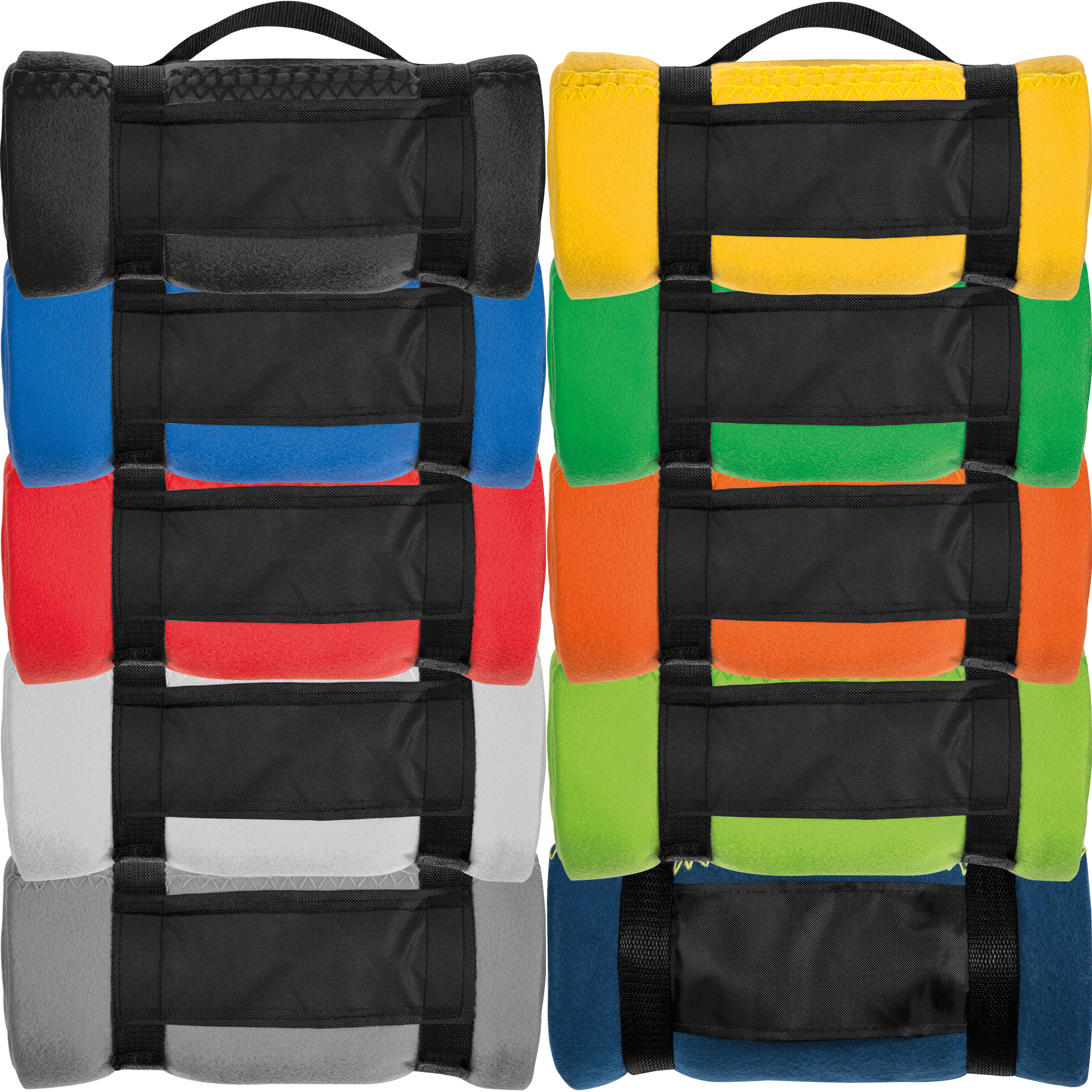 Fleecedecke mit Tragebanderole