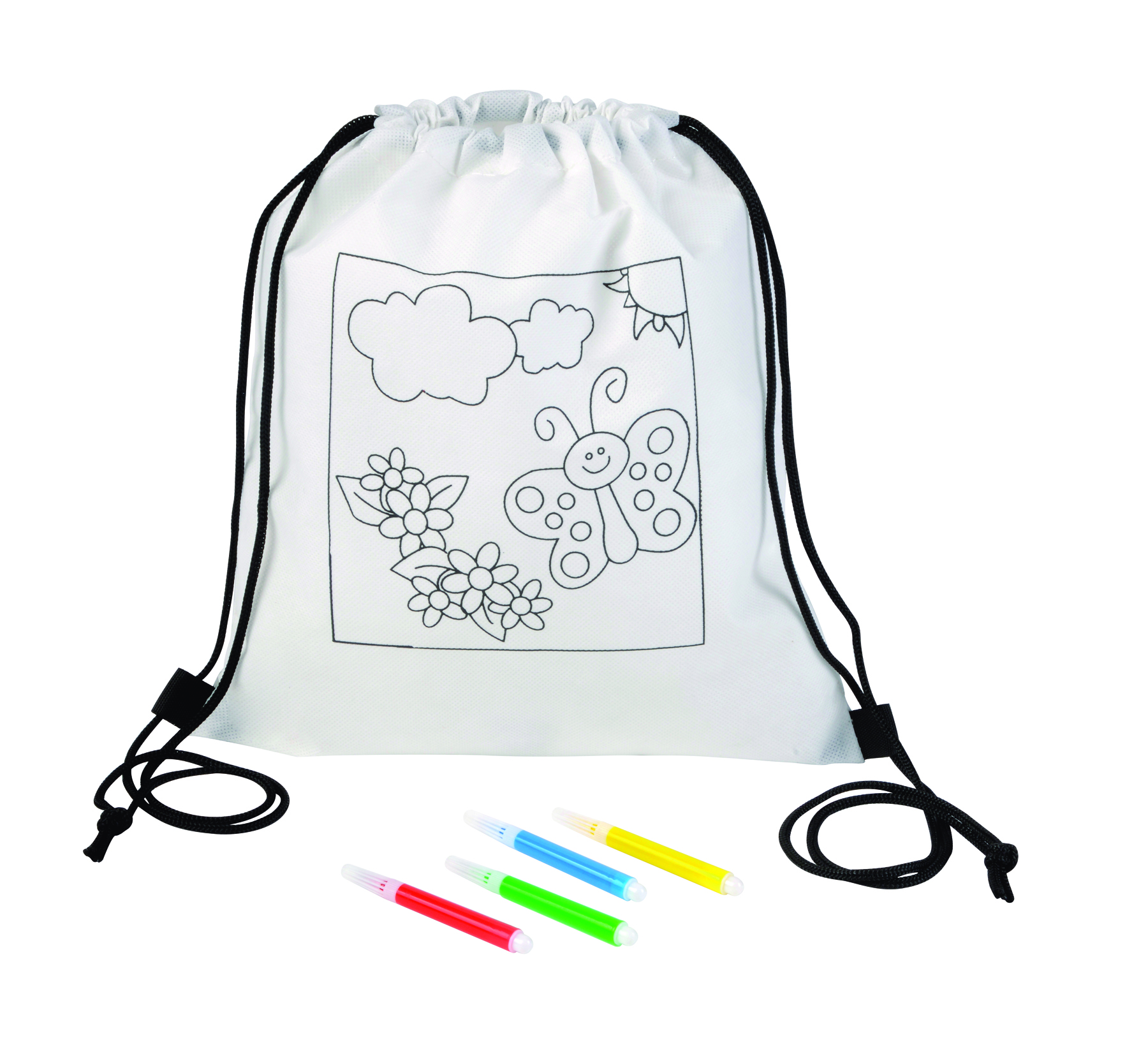 Turnbeutel z. Bemalen  "colourful hobby"