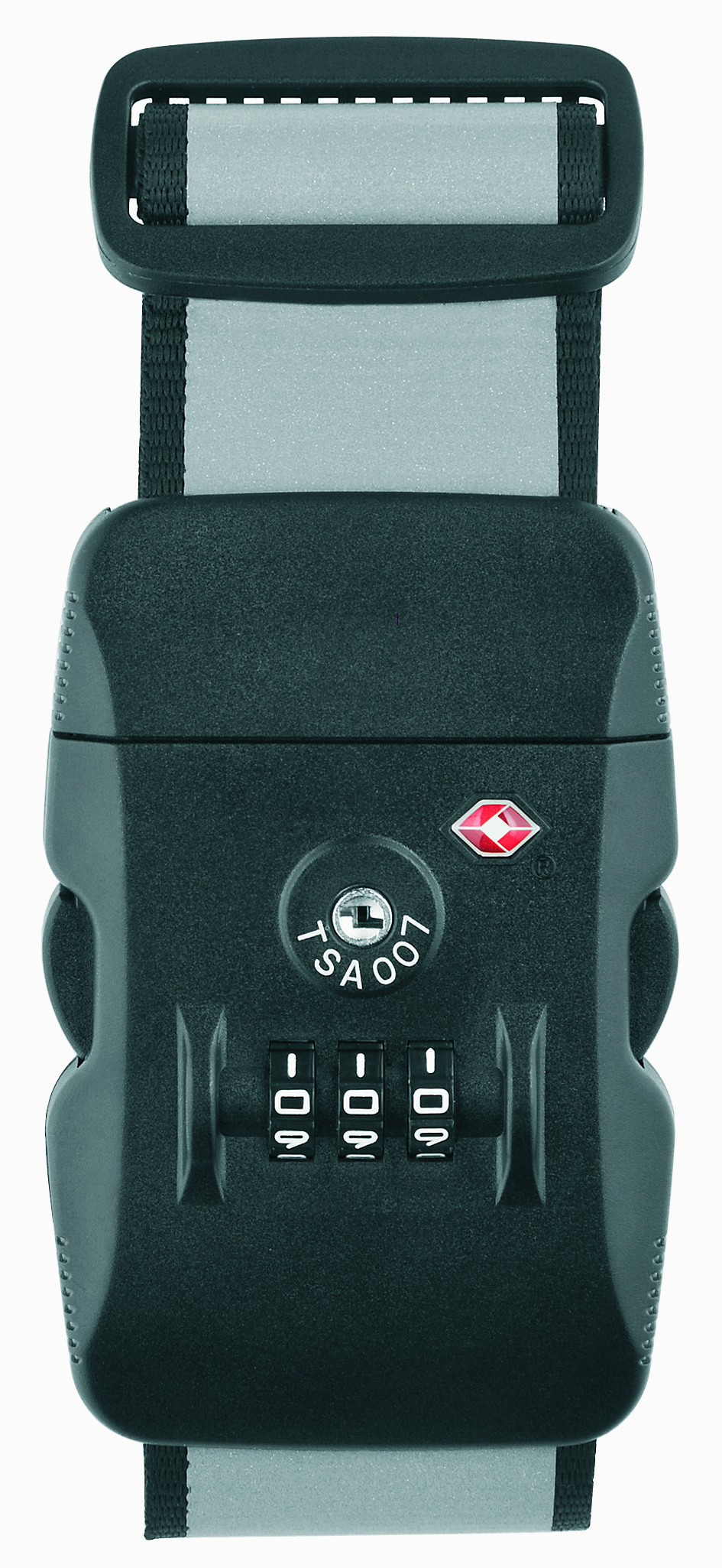 thanxx® Koffergurt "TSATravel" silber/schwarz