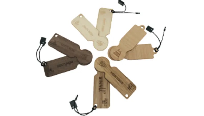 Einkaufswagenlöser aus Bambus "Kirsche"