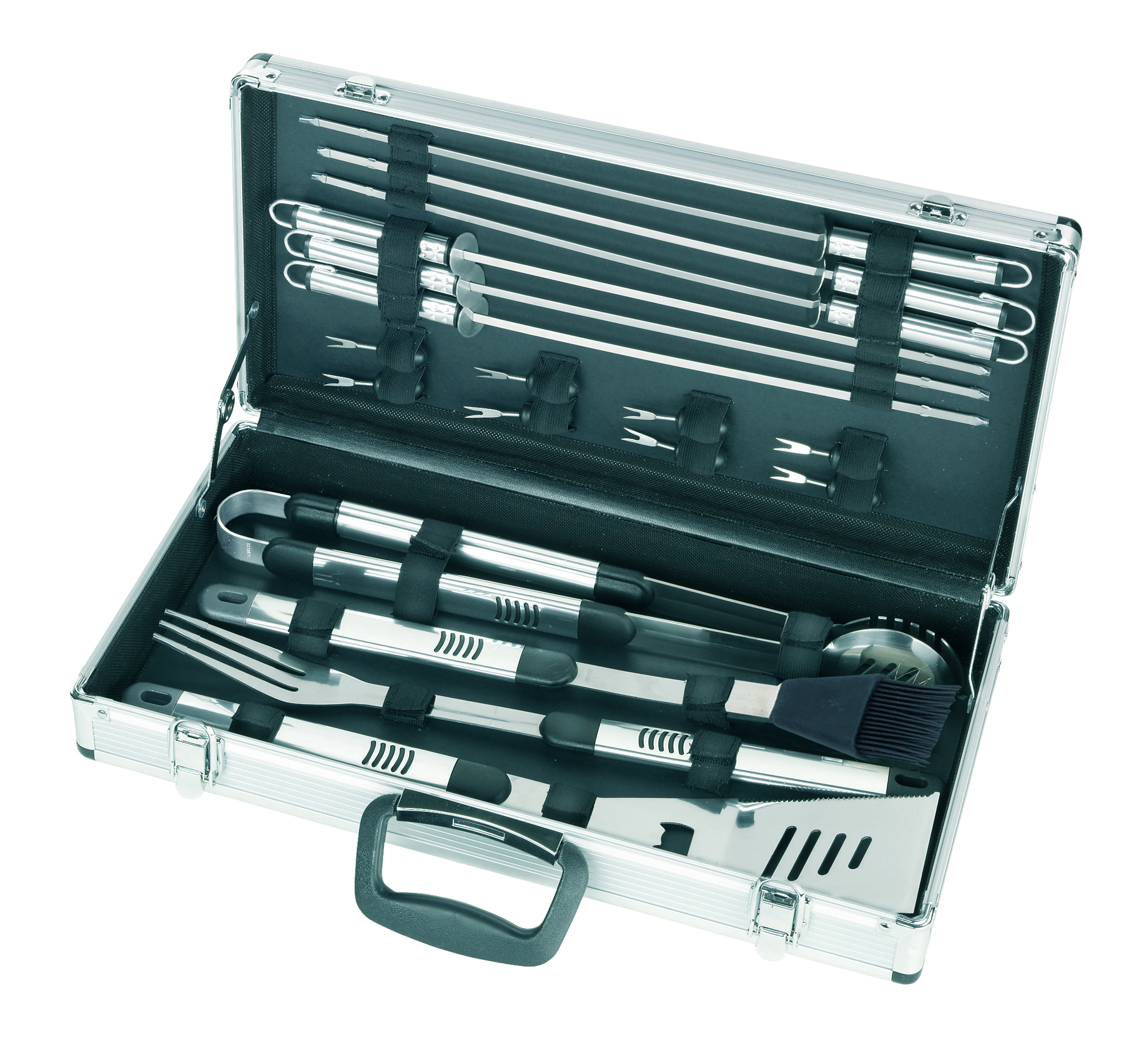 BBQ-Set im silbernen Koffer "Summer seas