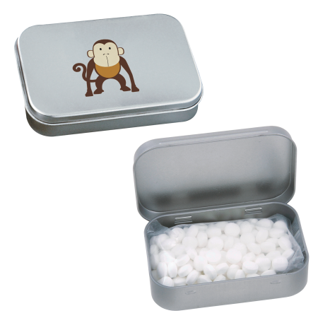 Blechdose mit Scharnier mit ca. 45 gr. Minties