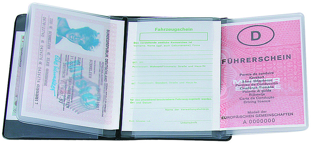 CreativDesign Ausweistasche "5-fach" Normalfolie  bordeaux