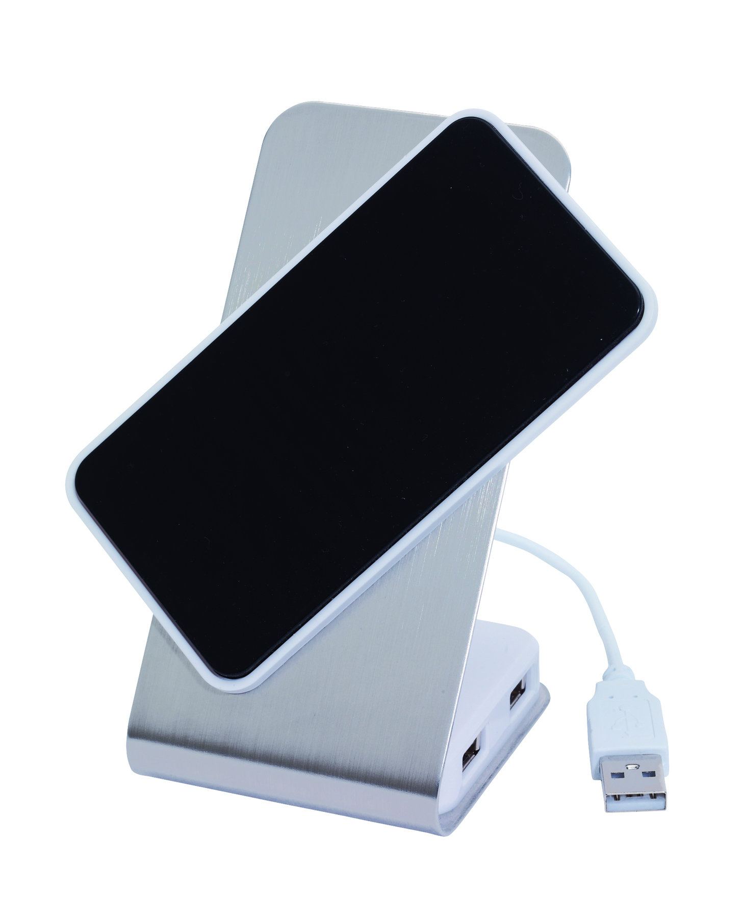 4er USB Hub m. Handyhalter "Database"