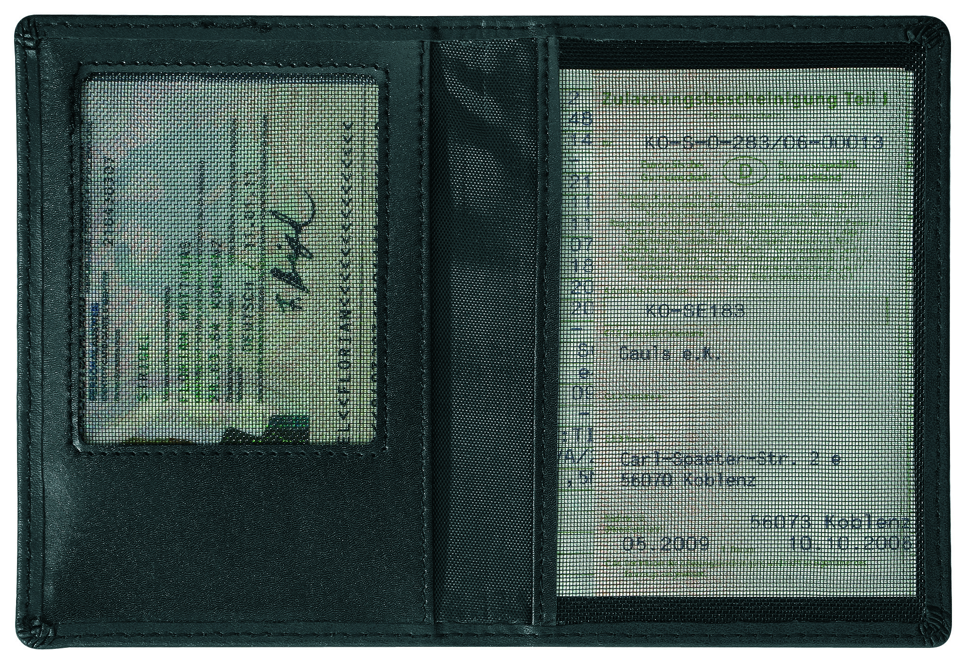 thanxx® Ausweistasche "TopClassNet" schwarz