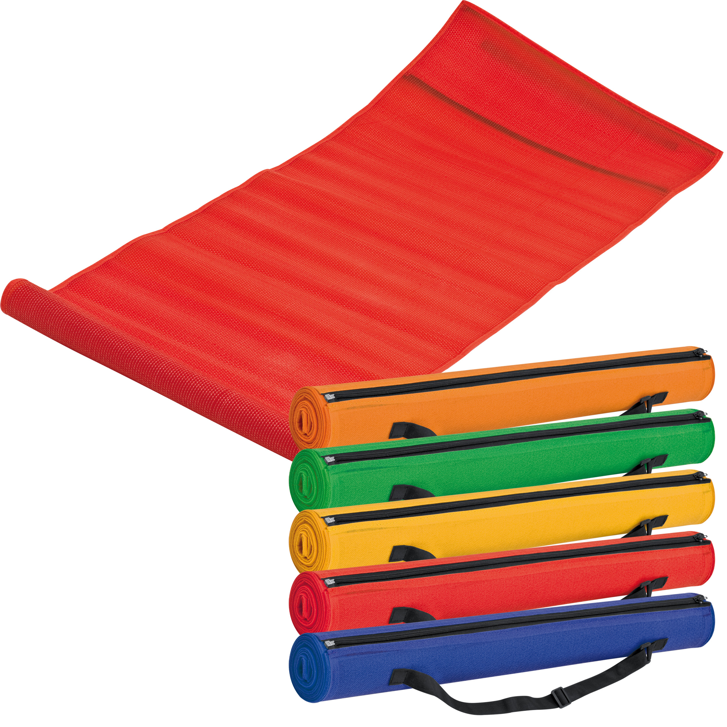 Strandmatte aus wasserabweisendem Kunststoffgeflecht