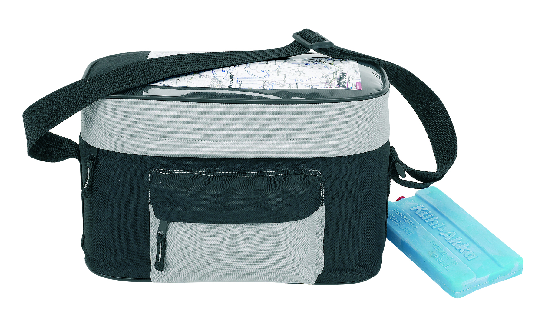 Lenker-Kühltasche"Bike"600D schwarz/grau