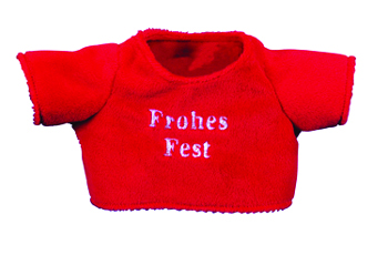 Weihnachts-T-Shirt "Frohes Fest" für Plüschtiere Gr. M