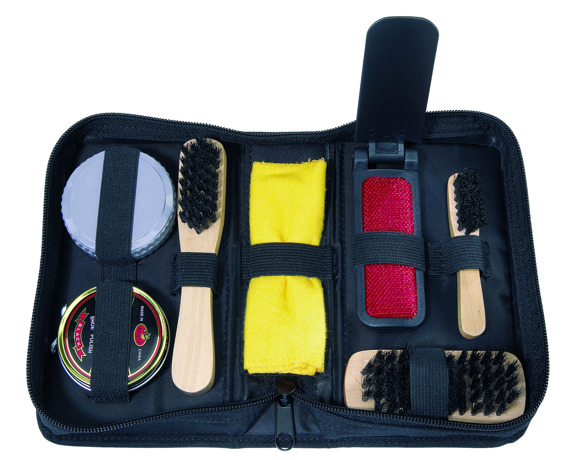 Schuhputzset "Polish",7tlg,,schwarz