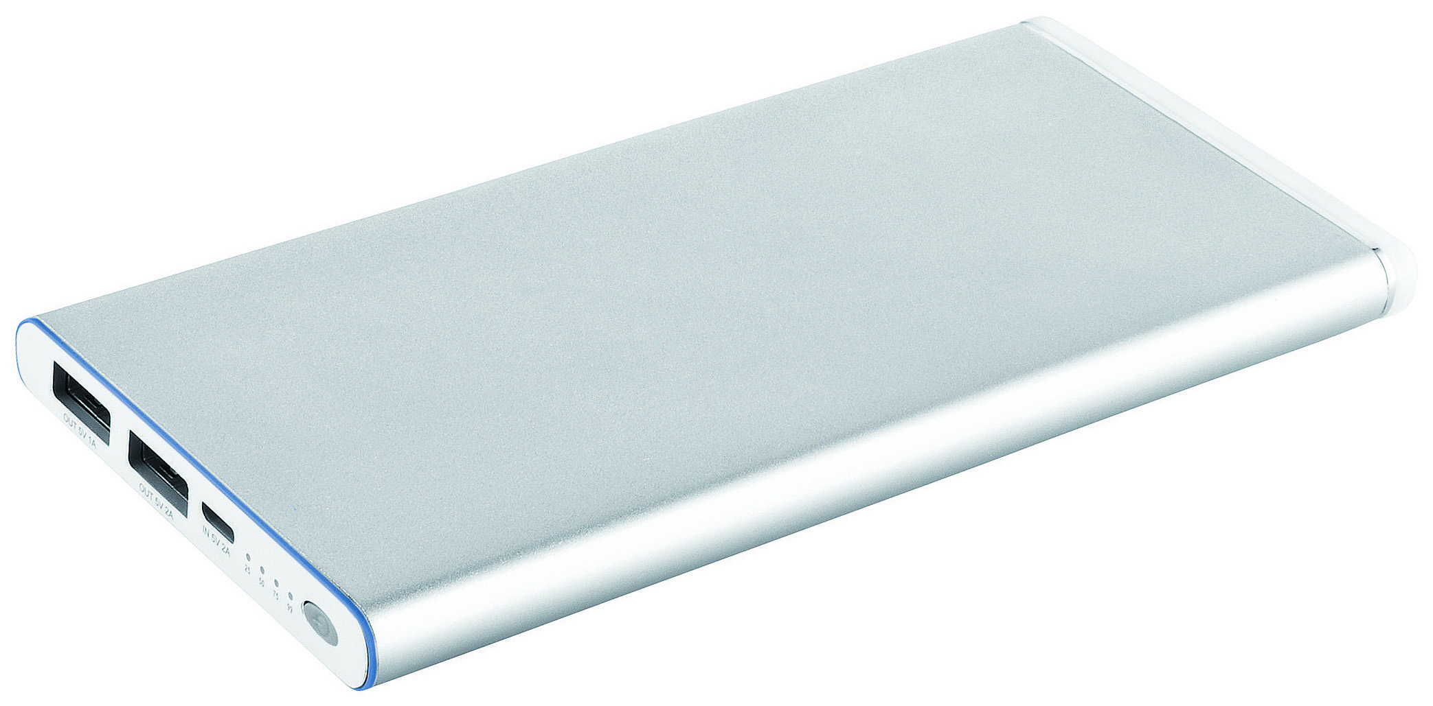 Metmaxx® Powerbank "BusinessLichtkraft" silber