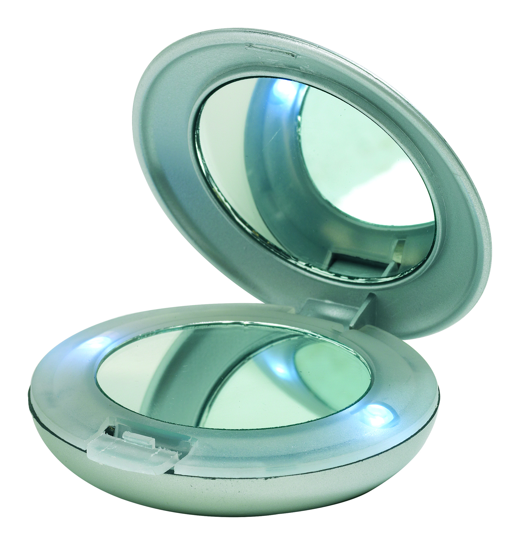 Make-up Spiegel m.LED Licht,"Diva"silber