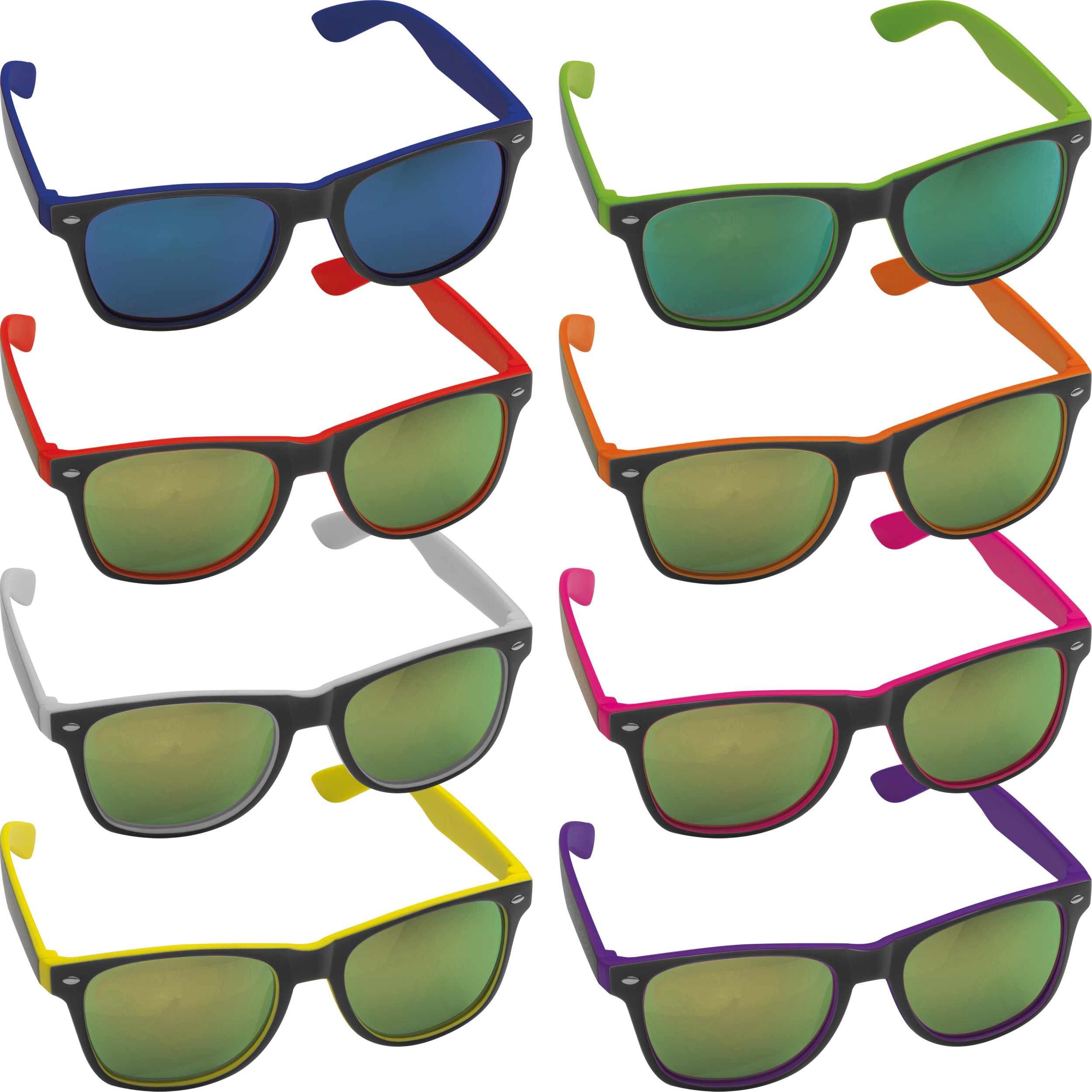 Sonnenbrille aus Kunststoff mit verspiegelten Gläsern, UV 400 Schutz