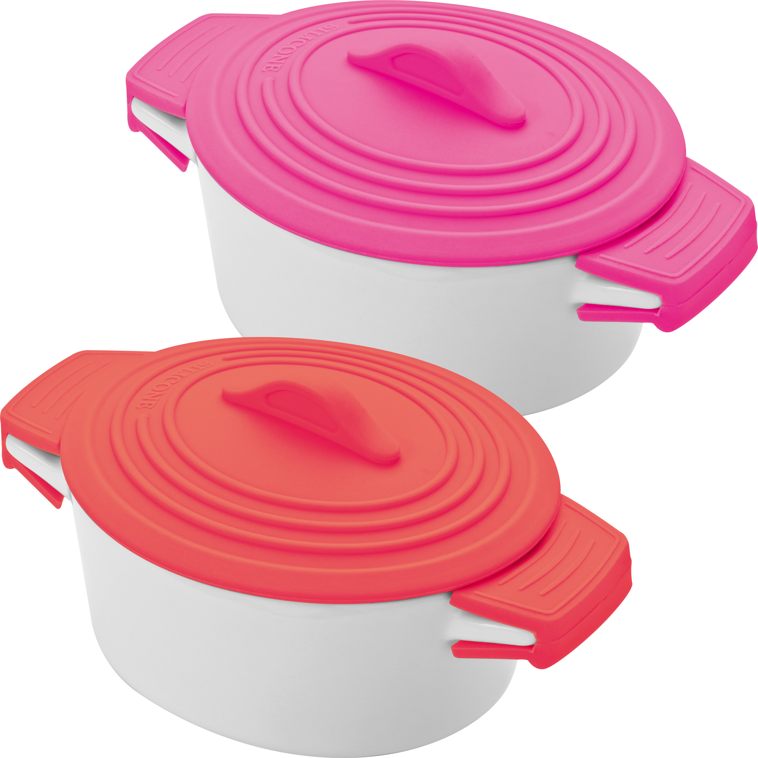 Topf aus Porzellan mit Silikondeckel