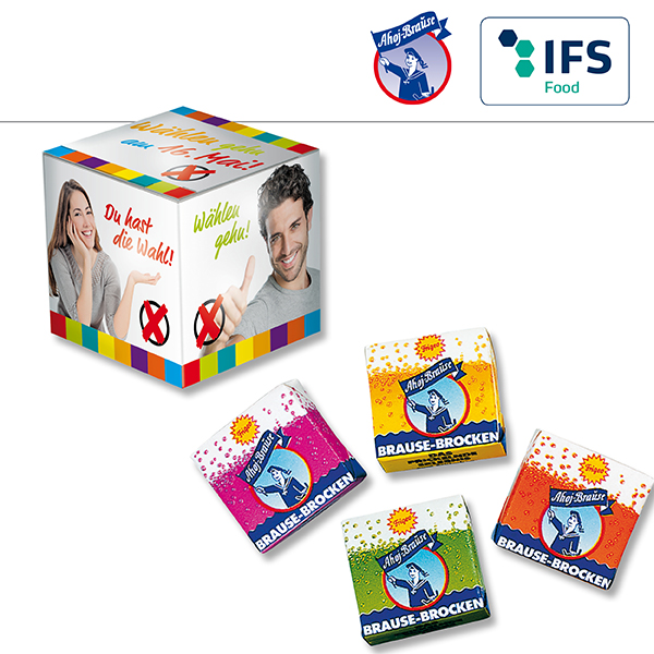 Mini Promo-Würfel mit Ahoj Brausebrocken