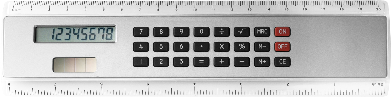 Rechner-Lineal aus ABS-Kunststoff Heather