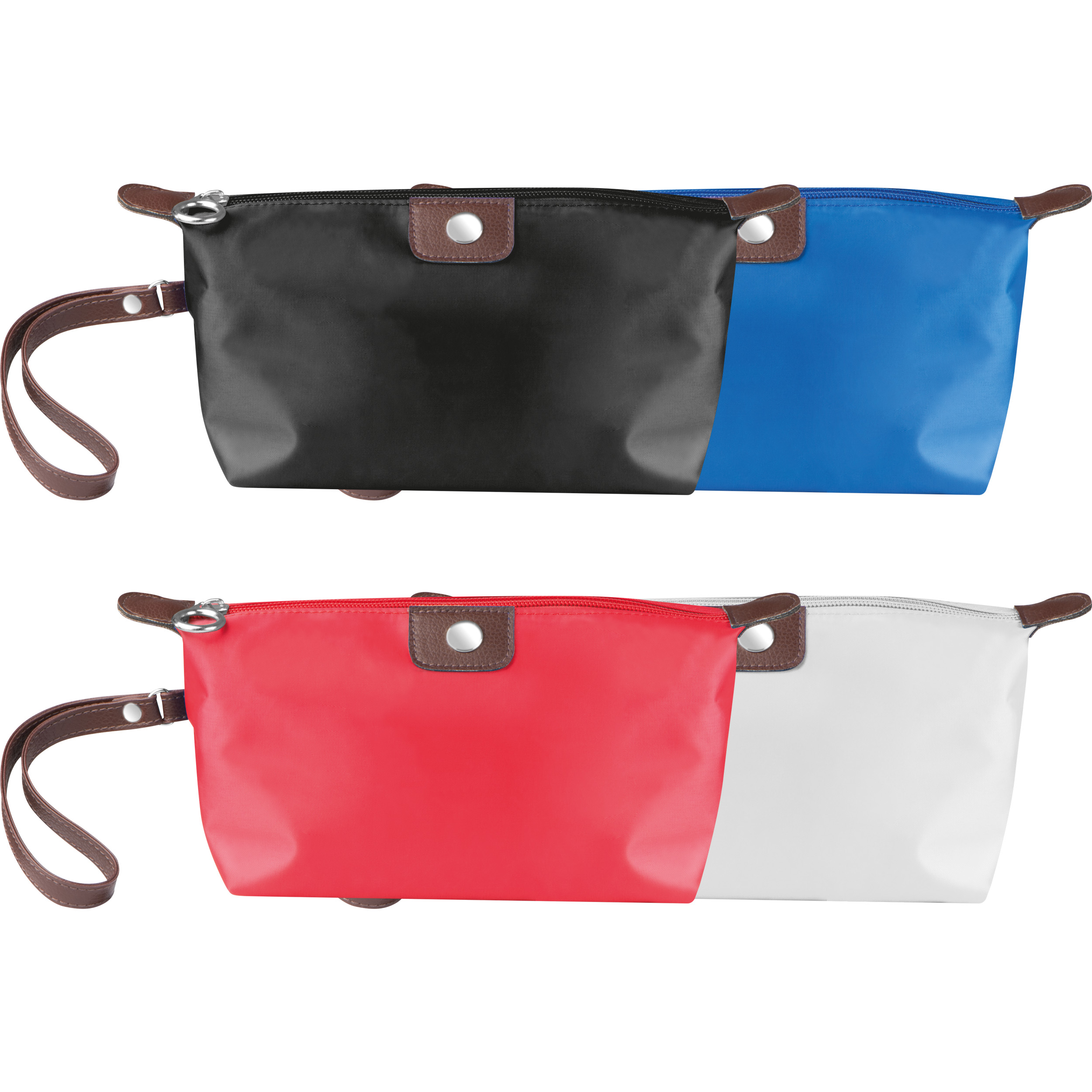 Kosmetiktasche mit Kunstleder Applikationen