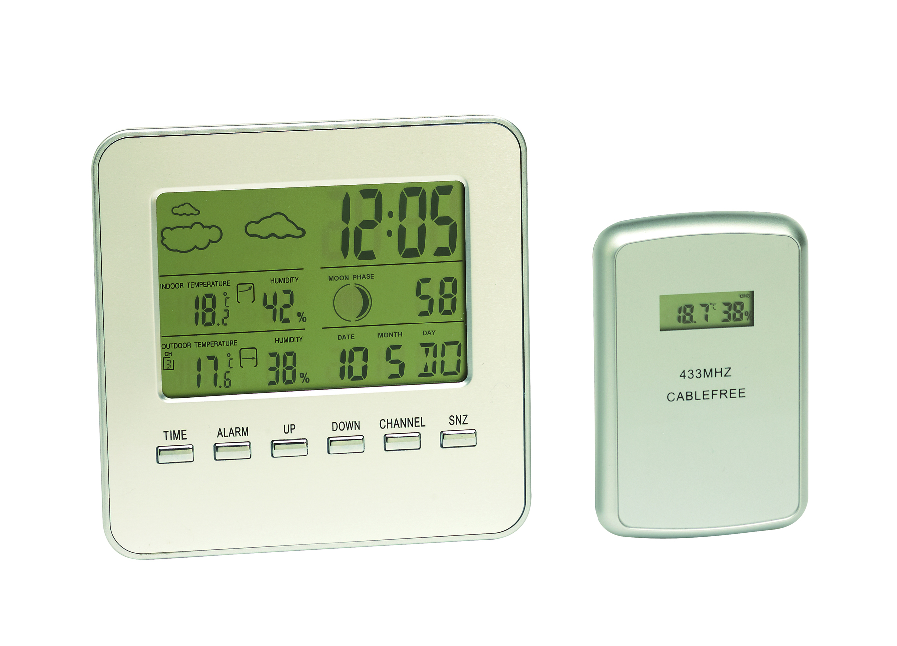 Wetterstation "In & Out", silber