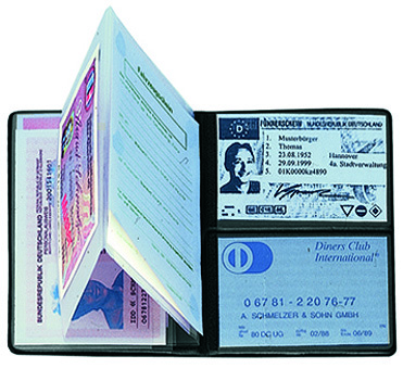 CreativDesign Ausweistasche "Euro" Normalfolie bordeaux mit Einschub