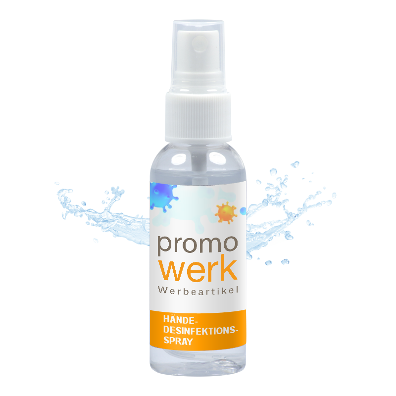Desinfektionsspray 30ml für Unterwegs -  Mit individuellem Werbeaufdruck