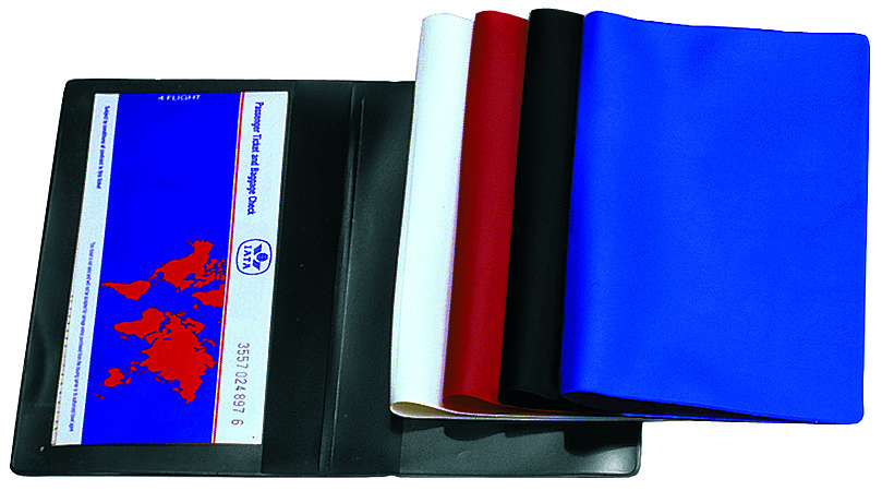 thanxx® Flugtickettasche "Ticket1" Normalfolie bordeaux