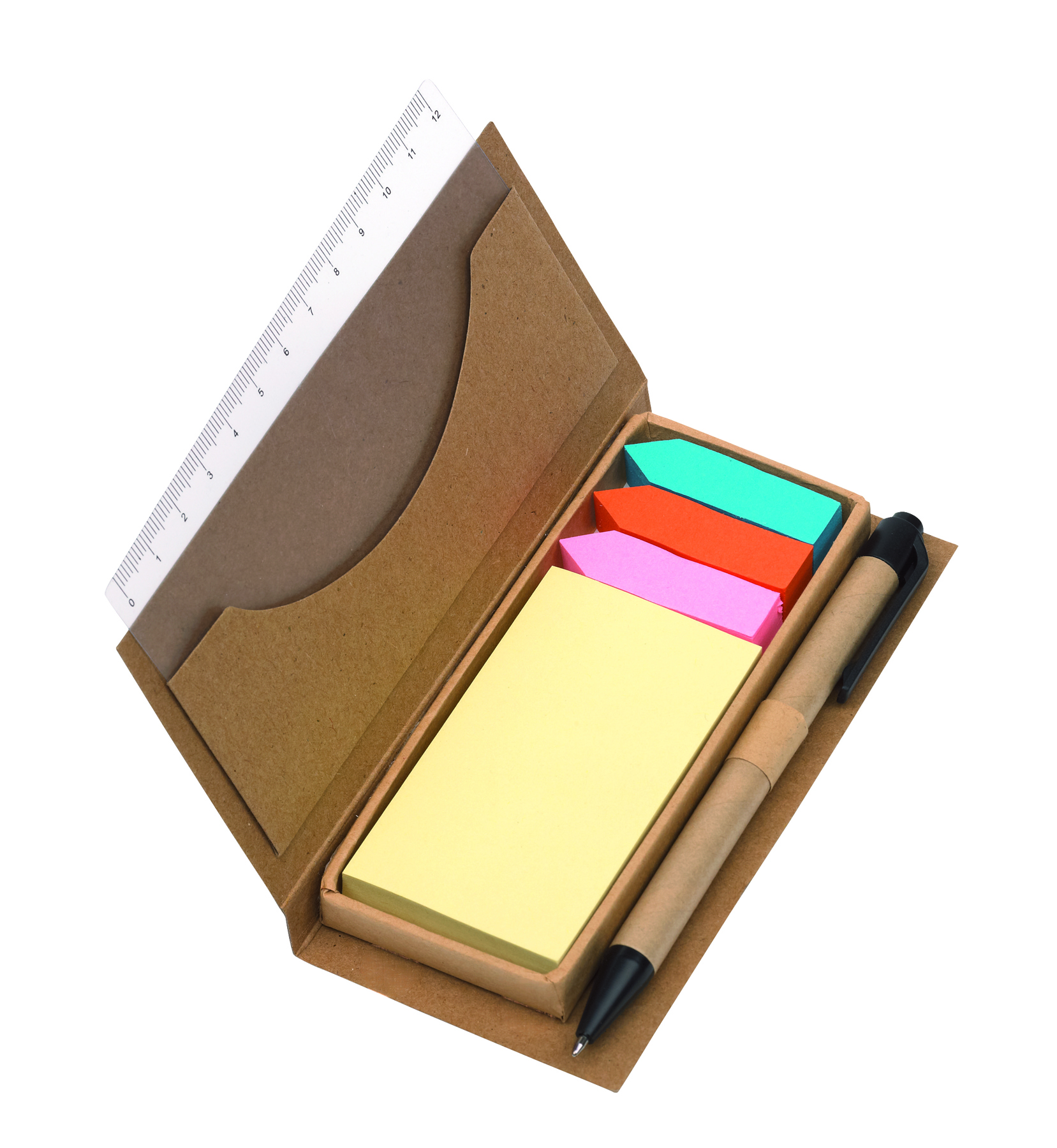 Notebox m. Haftzetteln "Stick it", braun