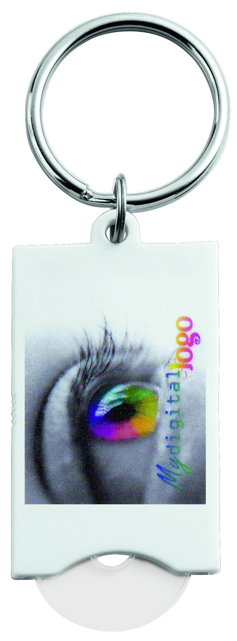 Metmaxx® EK-Schlüsselanhänger "BudgetPromo" weiß