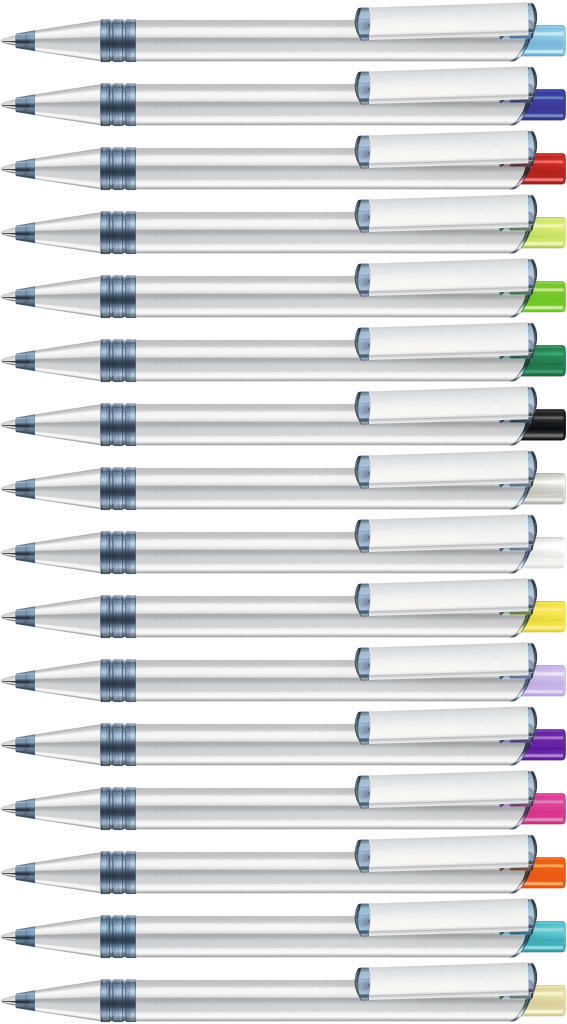 RECYCLED PET PEN ALUMA transparent Druckkugelschreiber