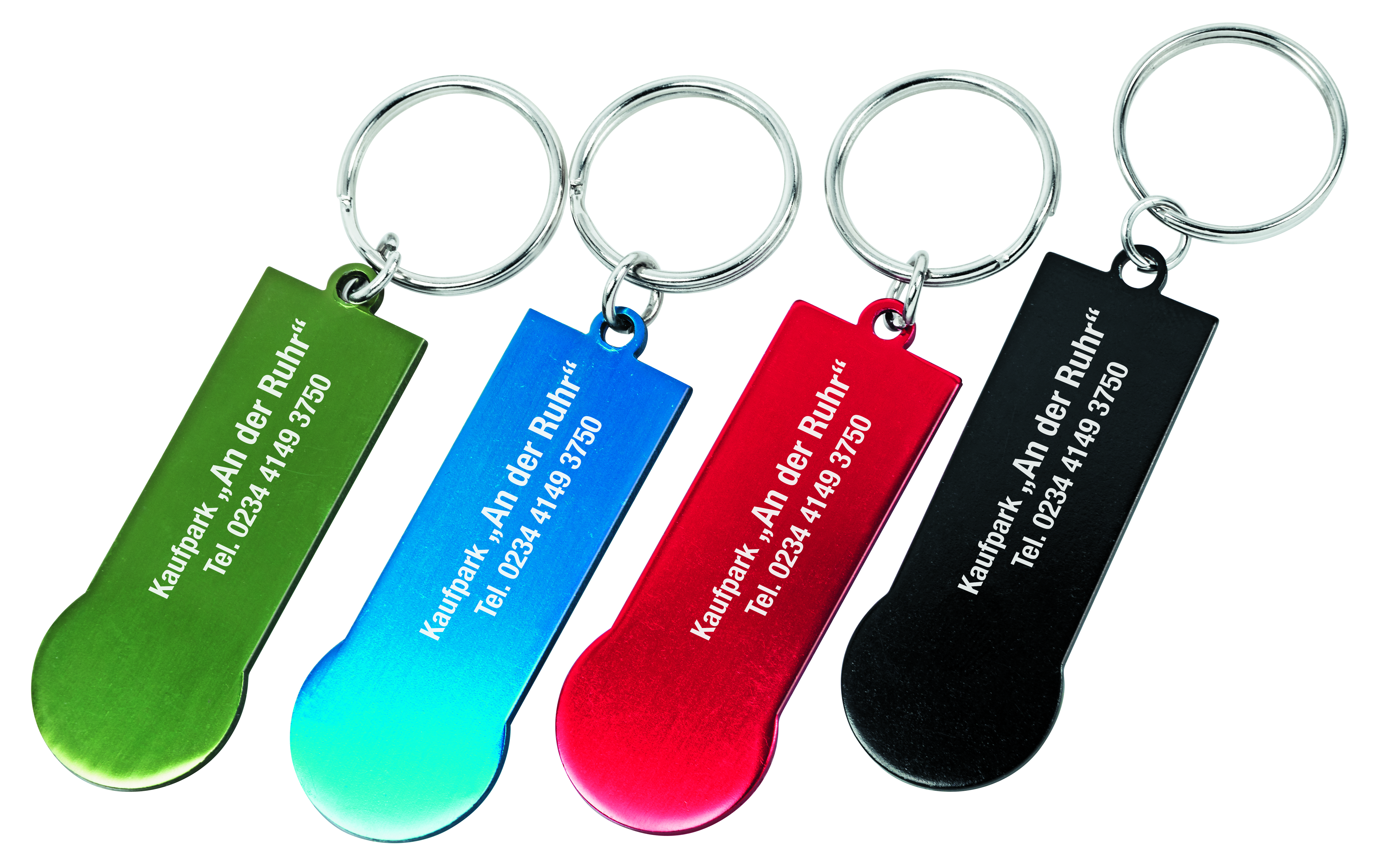 Einkaufswagenlöser mit Lasergravur