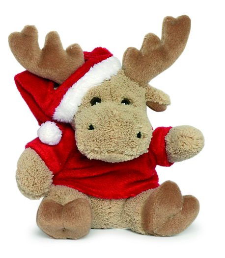 Weihnachts-Elch mit Mütze und T-Shirt