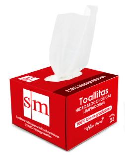 25 Handreinigungstücher 70% alc. im Spender "DeskClean 25"