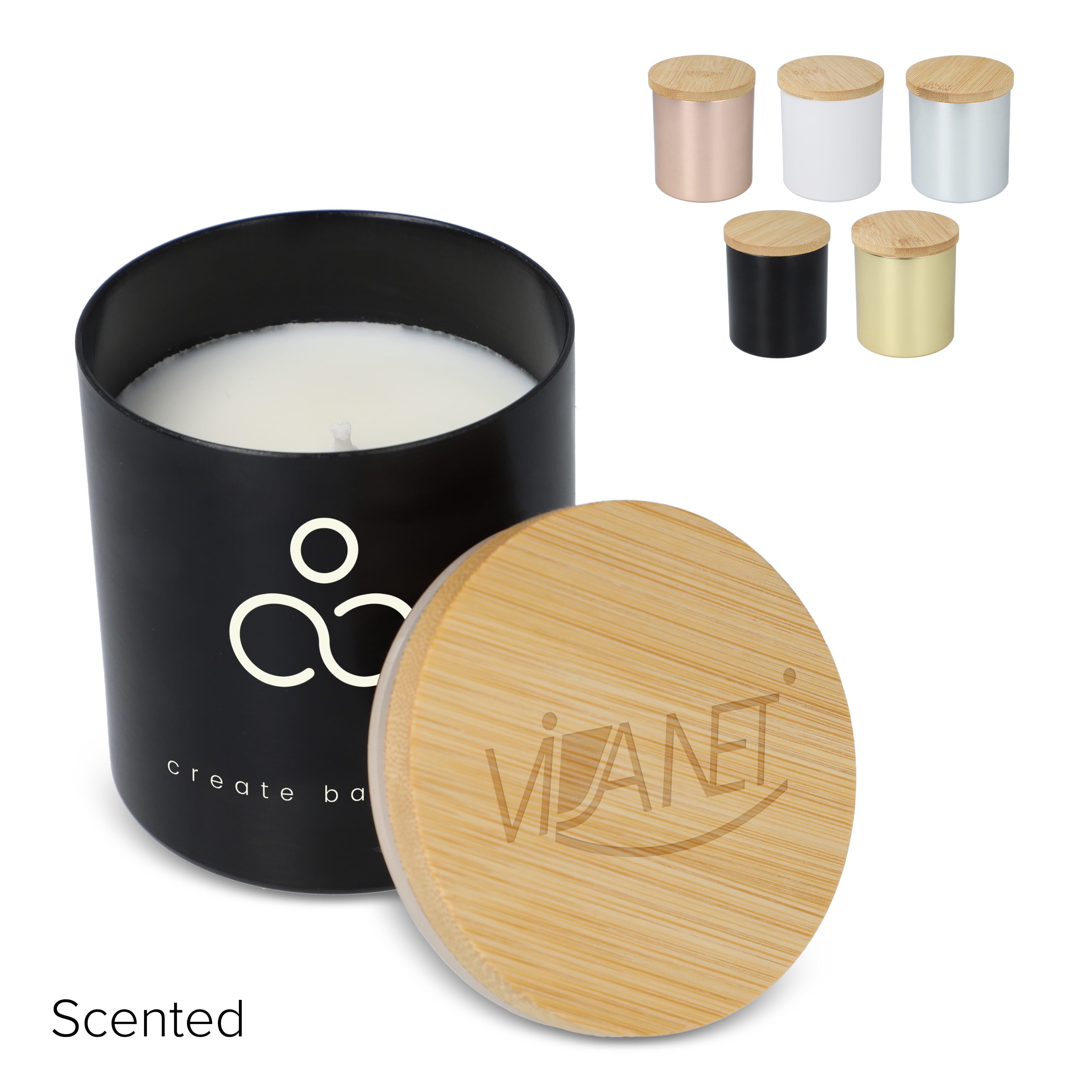 Scented candle recycled alu jar