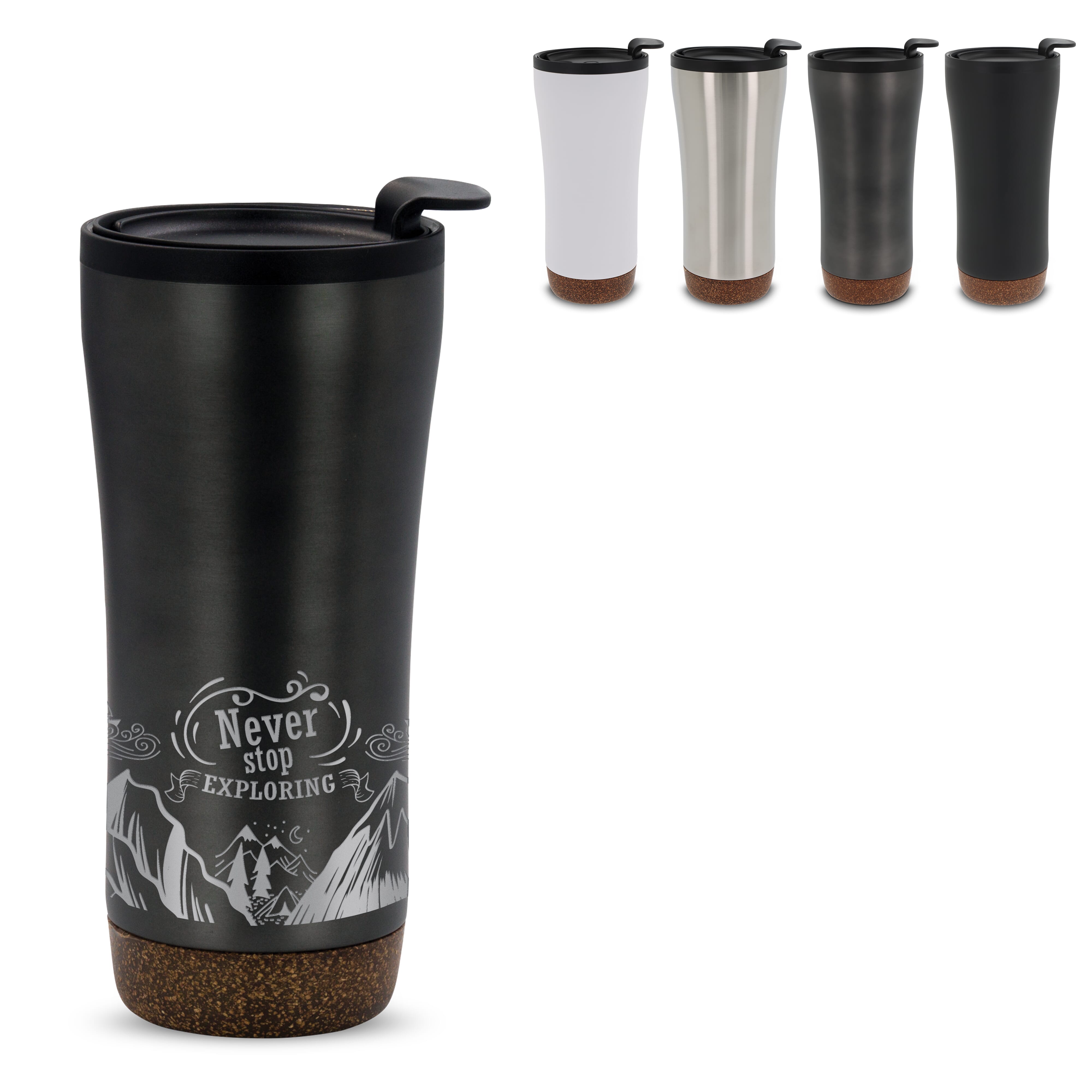 Doppelwandiger Becher mit einem Korkboden 480ml