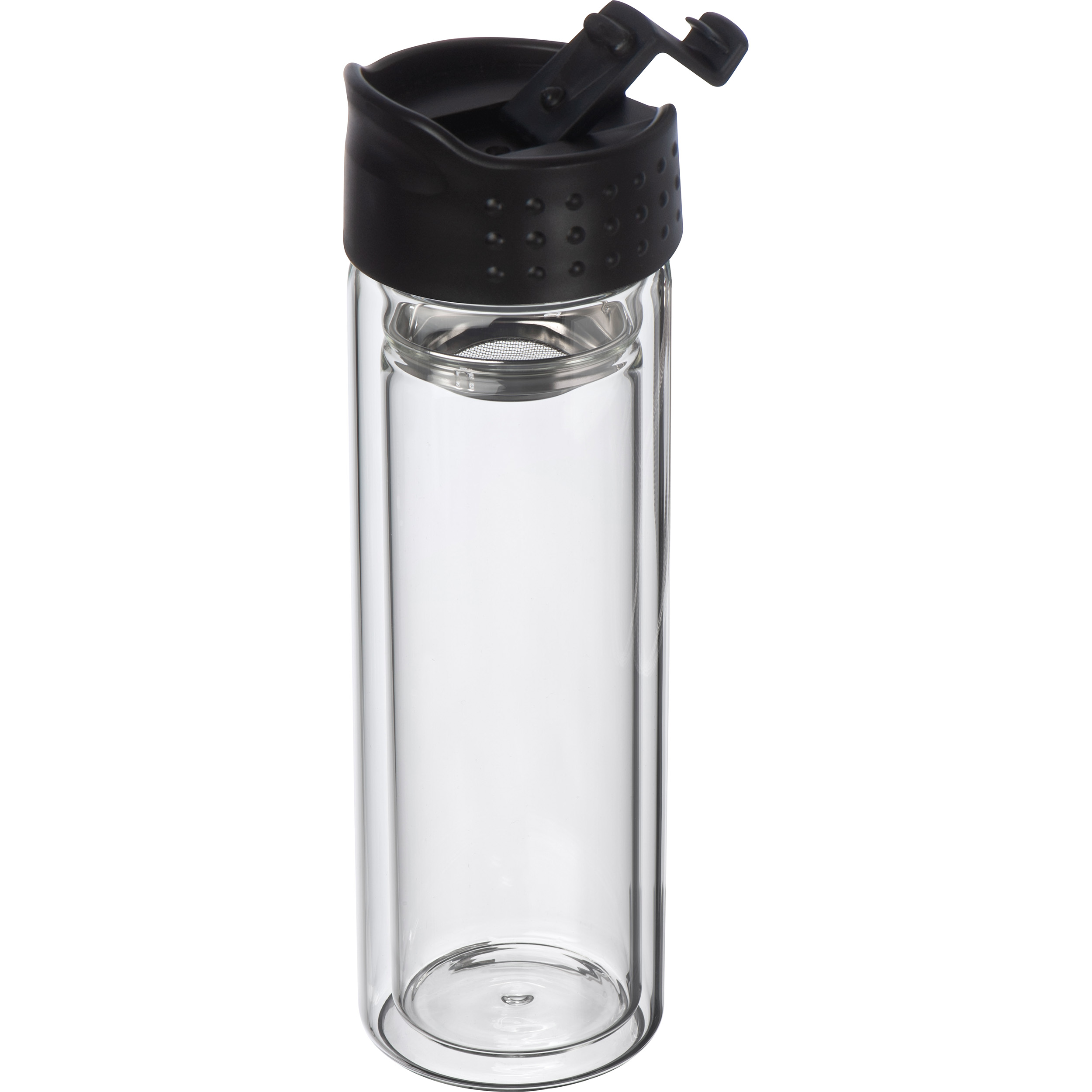 Vakuum-Glasflasche mit Teesieb, 400 ml