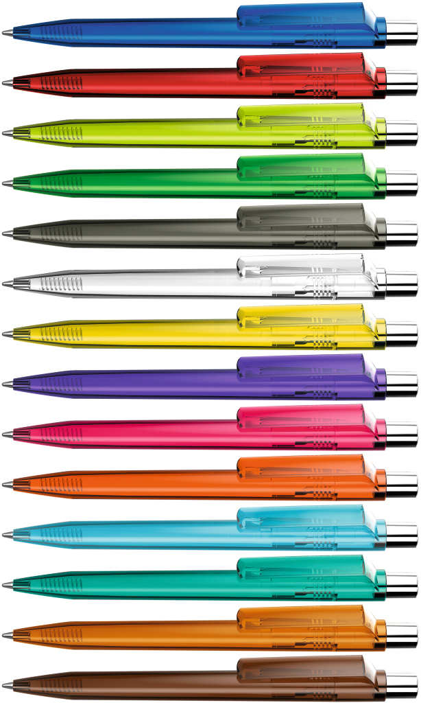 ON TOP transparent SI Druckkugelschreiber