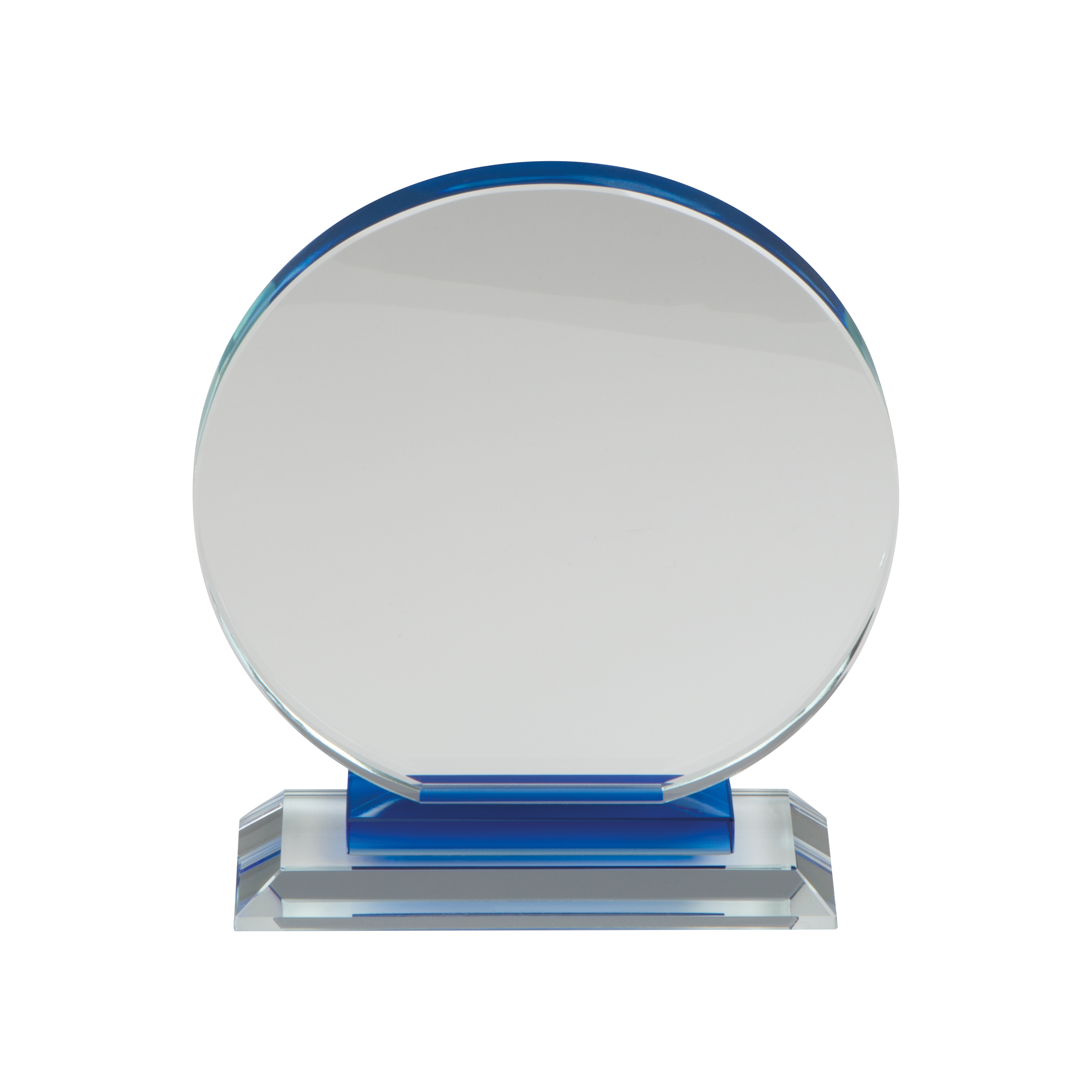 Runde Glastrophäe in edler Verpackung