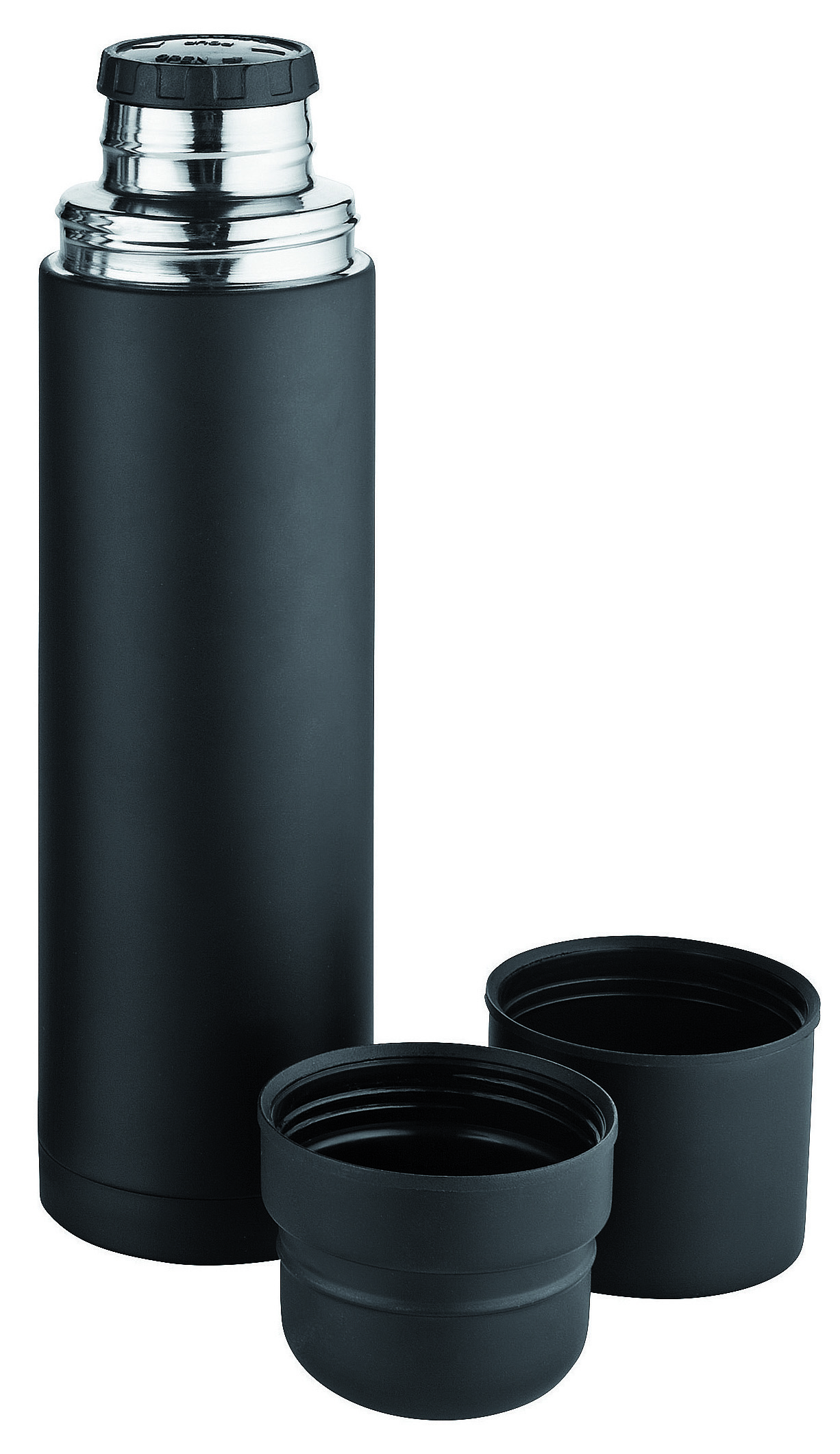 Metmaxx® Thermoskanne "DoubleCupDesign" silber